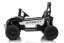 Elektrické auto Beneo T-REX Ride 4x4 dvoumístné 24V, bílé, MP3 přehrávač se vstupem USB/AUX, pohon 4x4, lithiová baterie, odpružení, dálkové ovládání, LED světla