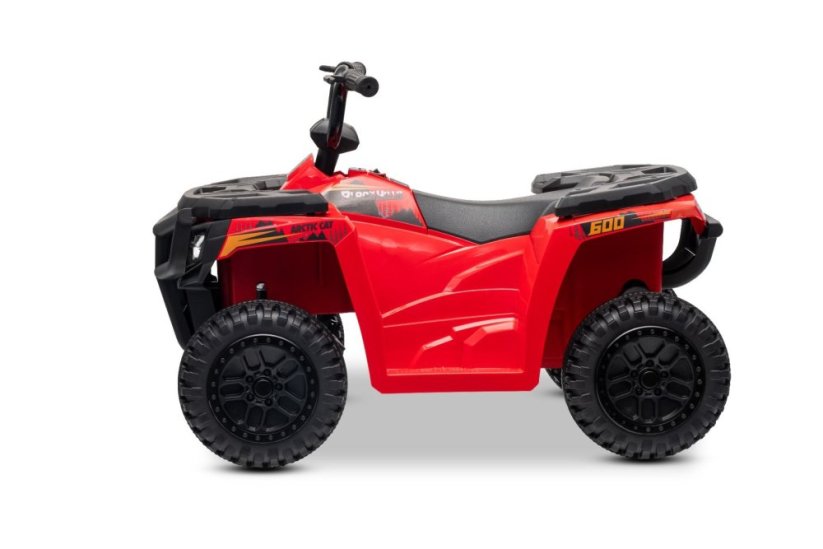 Elektrická čtyřkolka Beneo Arctic Cat 12V se zadním pohonem, červená, LED světla, lithiová baterie, 2 x 25W motor, originální licence
