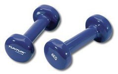 Činka aerobic 2 x 4 kg Tunturi Vinyl modrá
