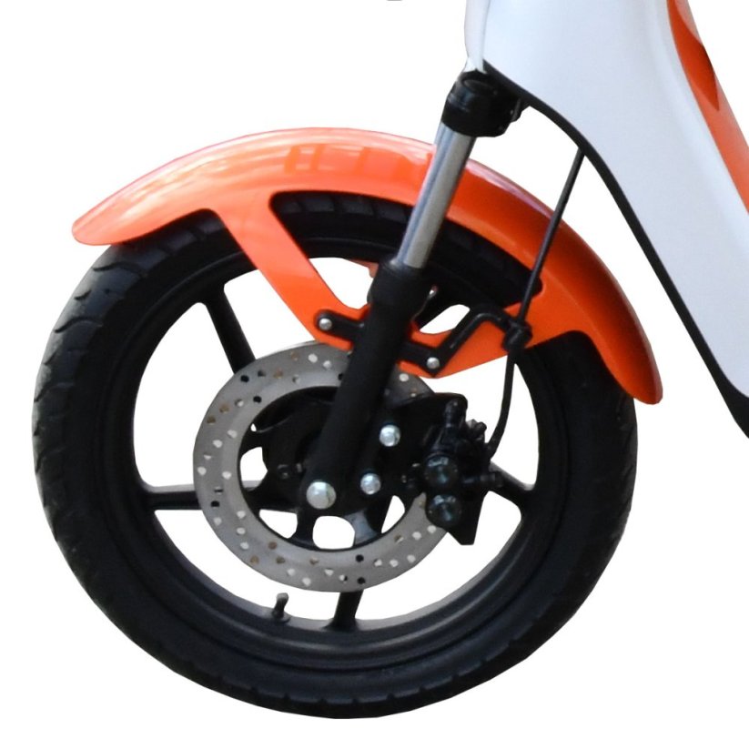Elektroskúter RACCEWAY® E-BABETA® II, bielo-oranžová, bez batérie