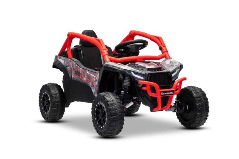 Elektrické autíčko Kawasaki TERYX KRX 1000 12V, červené, jednomiestne, odpružená zadná náprava, 2,4 Ghz diaľkové ovládanie, Lítiová batéria, 2 x 25W Motory, MP3 s USB/AUX,