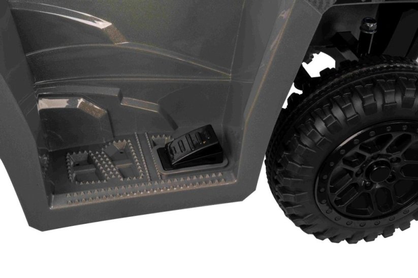 Elektrická čtyřkolka Beneo Arctic Cat 12V se zadním pohonem, šedá, LED světla, lithiová baterie, 2 x 25W motor, originální licence