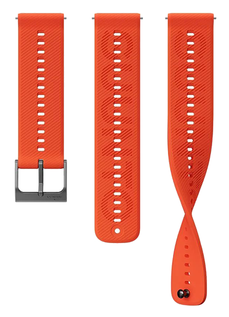 Suunto 22mm Athletic 6 Silicone Strap coral orange S+M