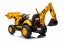 Beneo Licencovaný elektrický Bagr Caterpillar se svahovací i výkopovou lžící, Jednomístný, žlutý, USB vstupem na MP3 Přehrávači, Zadním pohonem s 2 x 30W Motory a Lithiovou baterií