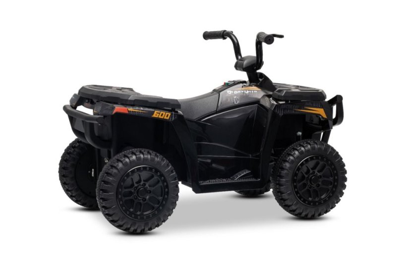 Elektrická čtyřkolka Beneo Arctic Cat 12V se zadním pohonem, černá, LED světla, lithiová baterie, 2 x 25W motor, originální licence