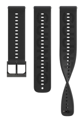Suunto 22mm Athletic 6 Silicone Strap all black S+M
