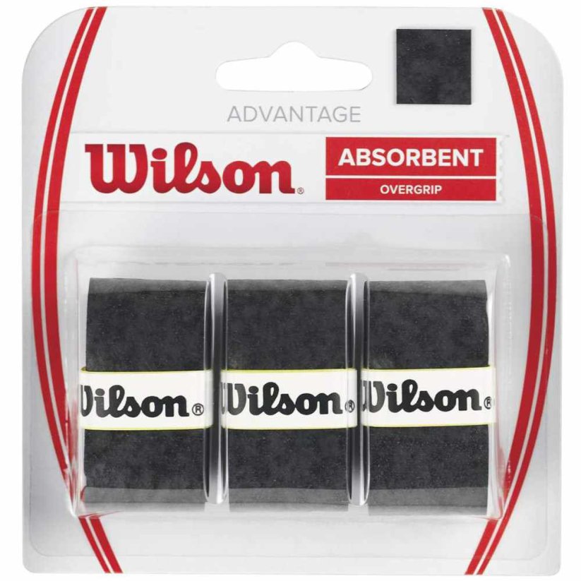 Wilson ADVANTAGE OVERGRIP 3 ks - Barva: Černá