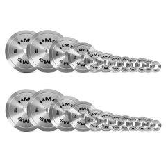 HMS TOS Sada ocelových olympijských kotoučů 2 x 0,25 - 25 kg (168 lbs) 50 mm