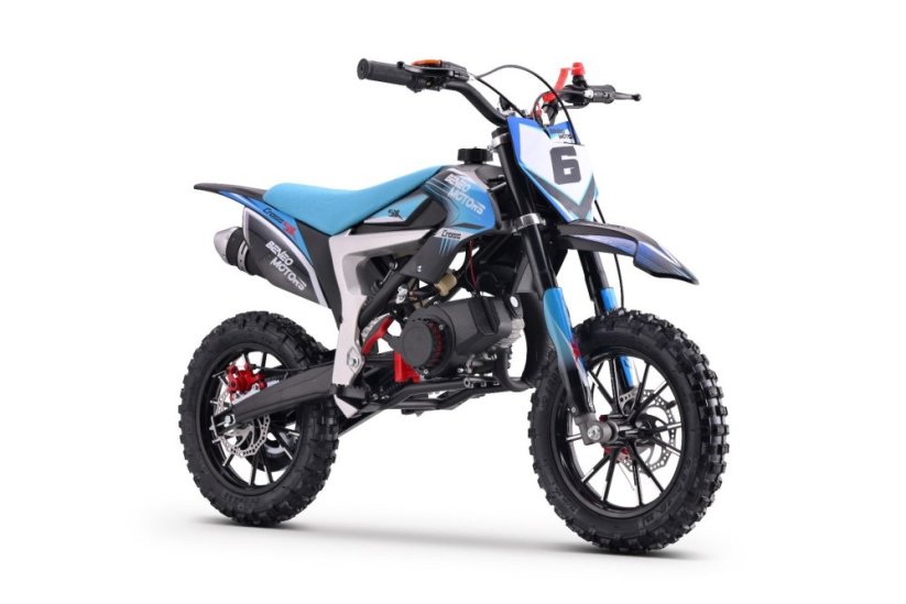 Dětská benzínová motorka Beneo Motors CROSS SX modrá - 50cm3