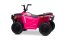 Elektrická čtyřkolka Beneo Arctic Cat 12V se zadním pohonem, růžová, LED světla, lithiová baterie, 2 x 25W motor, originální licence