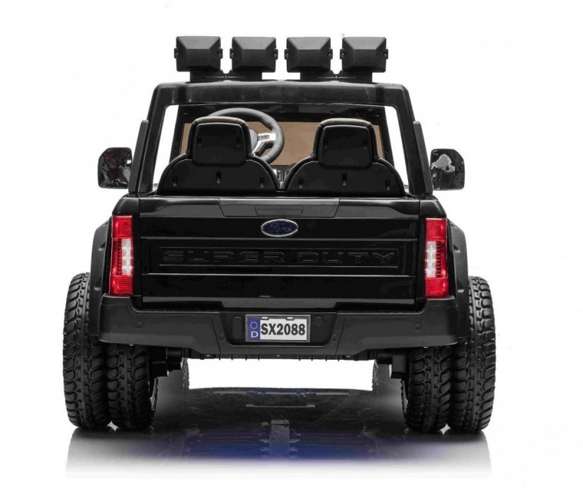 Beneo Elektrické autíčko Ford Super Duty 24V pohon 4X4 s vysokovýkonnými 24V motormi 2,4 GHz diaľkový ovládač čierne