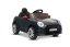 Beneo Elektrické auto BMW Mini Cooper 12V, černé, USB vstup s Bluetooth připojením na MP3 přehrávač, 2,4GHz dálkové ovládání, 2 x 25W motor, lithiová baterie, LED světla, ORIGINÁLNÍ licence