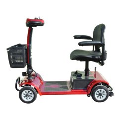 Elektrický štvorkolesový vozík RACCEWAY® SPLIT, vínový
