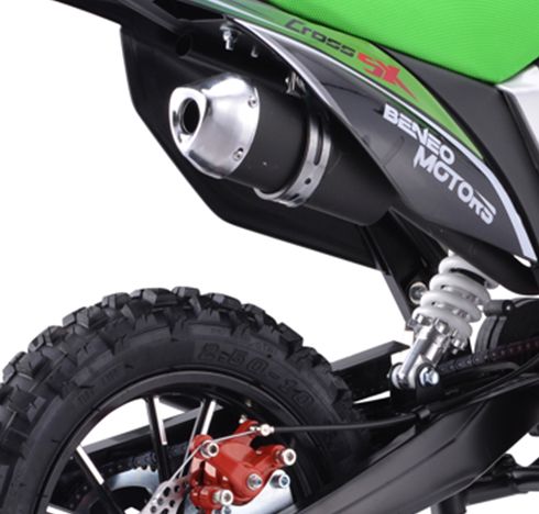 Dětská benzínová motorka Beneo Motors CROSS SX žlutá - 50cm3