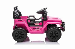 Beneo Elektrické autíčko OFFROAD NEW s pohonem zadních kol, růžové, Lithiová baterie, Vysoký podvozek, široké sedátko, Odpružené nápravy, 2,4 GHz Dálkový ovladač, MP3 přehrávač se vstupem USB/SD, LED světla