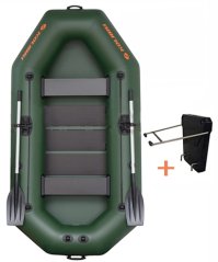Loď Kolibri K-240T zelená lamelová podlaha + držák motoru
