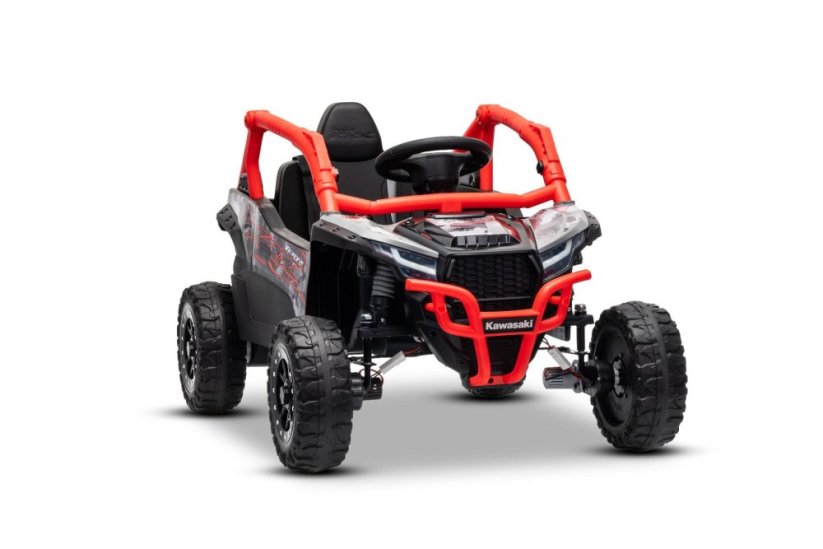 Elektrické autíčko Kawasaki TERYX KRX 1000 12V, červené, jednomiestne, odpružená zadná náprava, 2,4 Ghz diaľkové ovládanie, Lítiová batéria, 2 x 25W Motory, MP3 s USB/AUX,