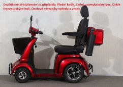 Štvorkolesový elektrický seniorský a invalidný vozík s košom Selvo 4810