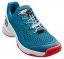 Detská tenisová obuv Wilson Rush Pro Jr 4.0 QL blue coral / white / fiesta