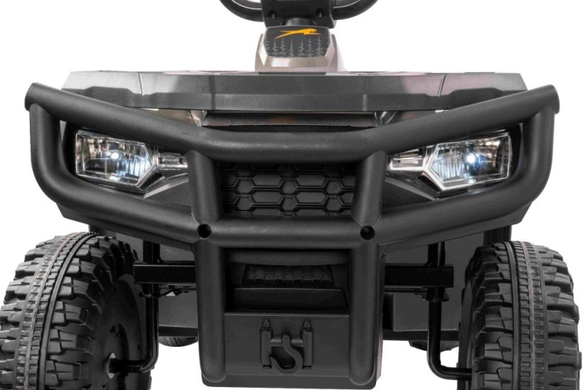 Elektrická čtyřkolka Beneo Arctic Cat 12V se zadním pohonem, šedá, LED světla, lithiová baterie, 2 x 25W motor, originální licence