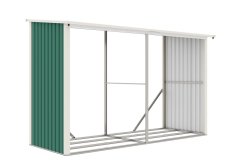 Prístrešok na drevo G21 WOH 682 - 302 x 119 cm, zelený