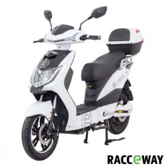 Elektroskúter RACCEWAY® E-FICHTL® 250W 20Ah, biely-lesklý