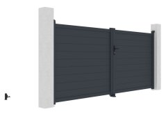 Brána G21 Orlando 350x158 cm dvoukřídlová, antracitová