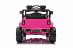 Beneo Elektrické autíčko OFFROAD NEW s pohonem zadních kol, růžové, Lithiová baterie, Vysoký podvozek, široké sedátko, Odpružené nápravy, 2,4 GHz Dálkový ovladač, MP3 přehrávač se vstupem USB/SD, LED světla