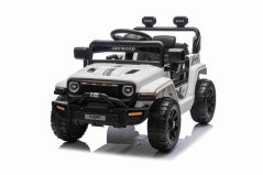 Beneo Elektrické autíčko OFFROAD NEW s pohonom zadných kolies, biele, Lítiová batéria, Vysoký podvozok, široké sedadlo, Odpružené nápravy, 2,4 GHz Diaľkový ovládač, MP3 prehrávač so vstupom USB/SD, LED svetlá