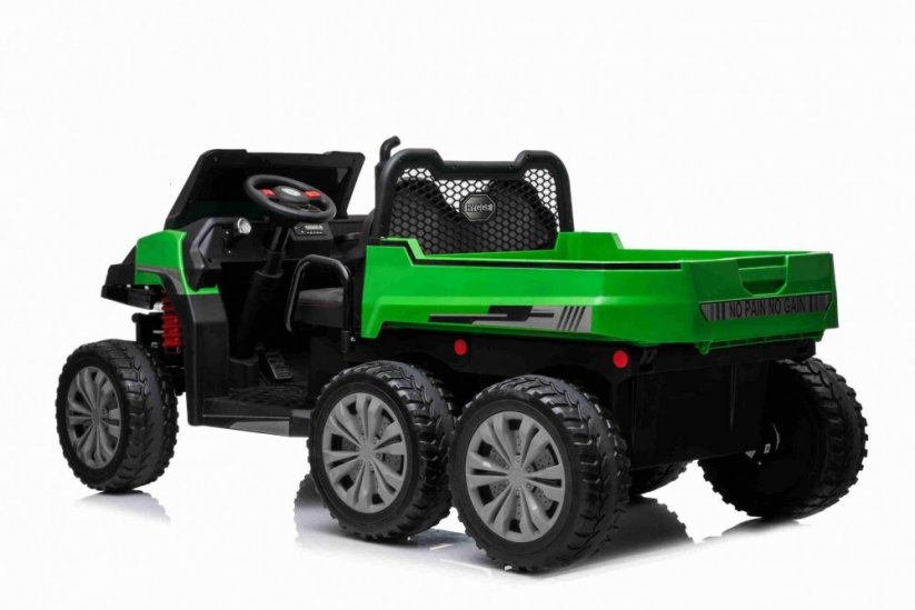 Farmárske elektrické autíčko Beneo RIDER 6X6 s pohonom štyroch kolies, 2x12V batéria, EVA kolesá, široké dvojmiestne sedadlo, Odpružené nápravy, 2,4 GHz Diaľkový ovládač, Dvojmiestne, MP3 prehrávač