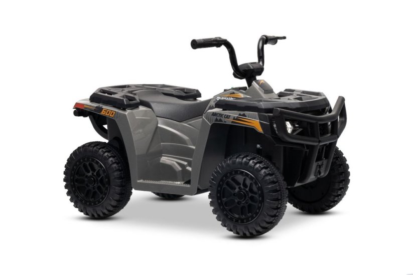 Elektrická čtyřkolka Beneo Arctic Cat 12V se zadním pohonem, šedá, LED světla, lithiová baterie, 2 x 25W motor, originální licence