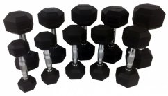Sada jednoručných činiek Tunturi Hexa 1-10 kg (10 párov)