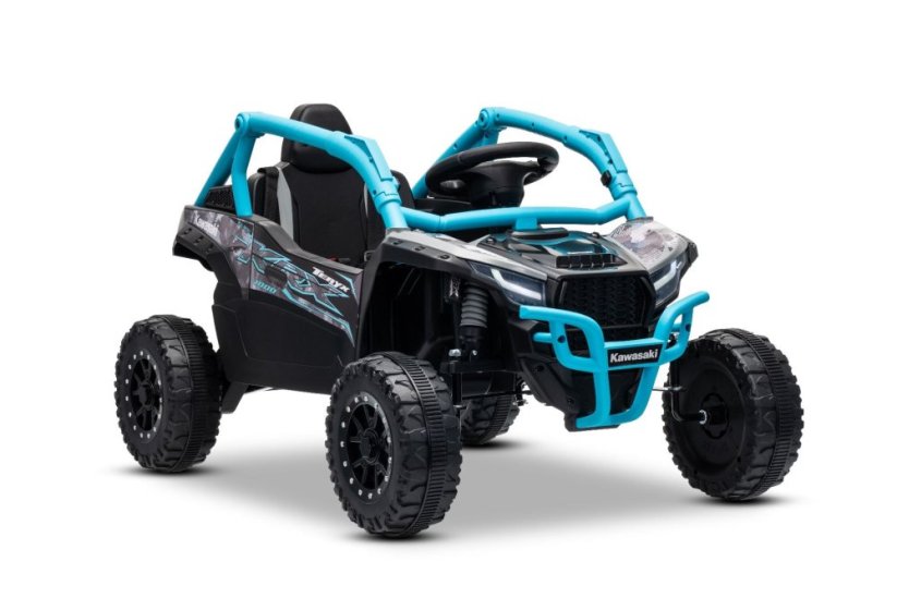 Elektrické autíčko Kawasaki TERYX KRX 1000 12V, modré, jednomiestne, odpružená zadná náprava, 2,4 Ghz diaľkové ovládanie, Lítiová batéria, 2 x 25W Motory, MP3 s USB/AUX