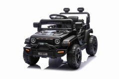 Beneo Elektrické autíčko OFFROAD NEW s pohonem zadních kol, černé, Lithiová baterie, Vysoký podvozek, široké sedátko, Odpružené nápravy, 2,4 GHz Dálkový ovladač, MP3 přehrávač se vstupem USB/SD, LED světla