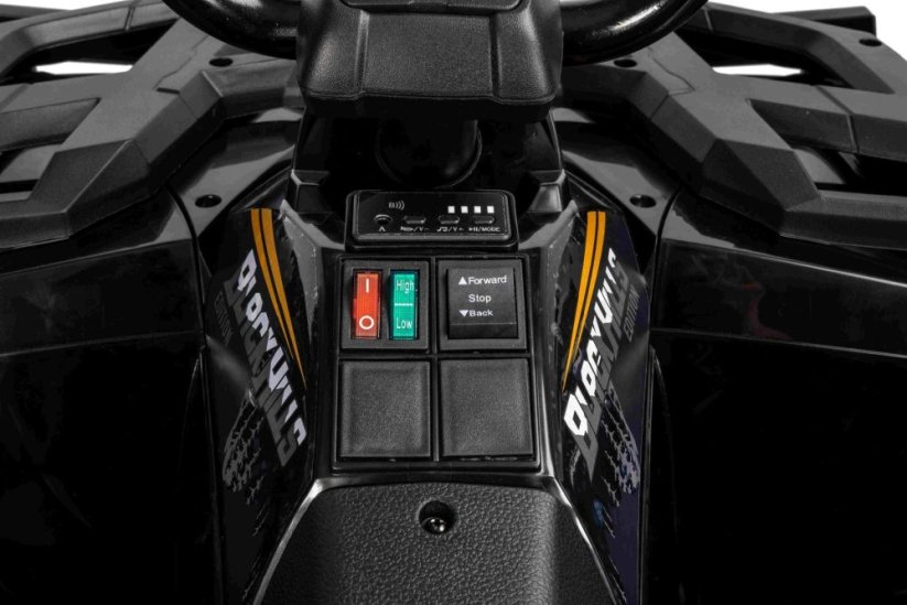 Elektrická čtyřkolka Beneo Arctic Cat 12V se zadním pohonem, černá, LED světla, lithiová baterie, 2 x 25W motor, originální licence