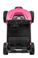 Beneo Elektrické auto T-REX Ride 4x4 dvoumístné 24V, růžové, MP3 přehrávač se vstupem USB/AUX, pohon 4x4, lithiová baterie, odpružení, dálkové ovládání, LED světla