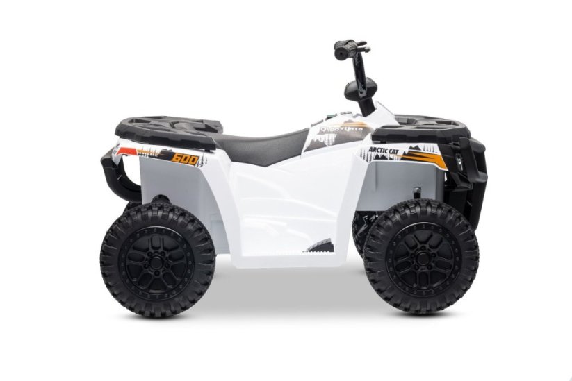 Elektrická štvorkolka Beneo Arctic Cat 12V so zadným pohonom, biela, LED svetlá, Lítiová batéria, 2 x 25W motor, Originál Licencia