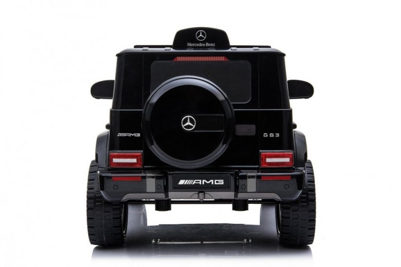 Beneo Elektrické autíčko Mercedes G jednomiestné sedadlo 12V batéria 24 GHz Do 2xmotor USB SD karta orginal licencia čierna