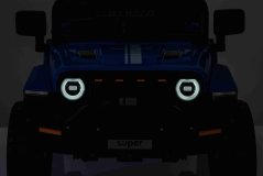 Beneo Elektrické autíčko OFFROAD NEW s pohonem zadních kol, černé, Lithiová baterie, Vysoký podvozek, široké sedátko, Odpružené nápravy, 2,4 GHz Dálkový ovladač, MP3 přehrávač se vstupem USB/SD, LED světla