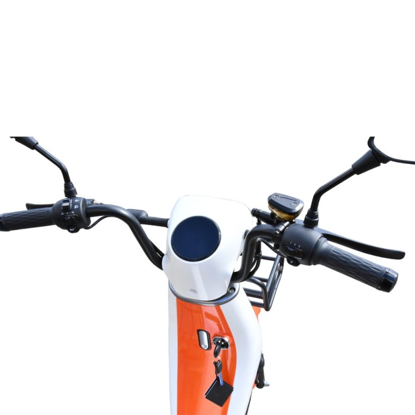 Elektroskúter RACCEWAY® E-BABETA® II, bielo-oranžová, bez batérie