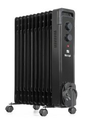 Olejový radiátor G21 Merapi čierny, 11 rebier, 2500 W