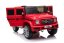 Beneo Elektrické autíčko Mercedes G500 12V, červené, 2,4 GHz diaľkové ovládanie, USB / SD Vstup, odpruženie, Lítiová batéria, LED svetlá, ORIGINÁL licencia