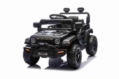 Beneo Elektrické autíčko OFFROAD NEW s pohonem zadních kol, černé, Lithiová baterie, Vysoký podvozek, široké sedátko, Odpružené nápravy, 2,4 GHz Dálkový ovladač, MP3 přehrávač se vstupem USB/SD, LED světla