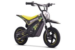 Detská elektrická minicross motorka Beneo ROOKIE 24V (12"), zelená, Lítiová batéria, 250W Bezuhlíkový motor, Kotúčová brzda