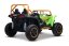 Elektrická buggy Arctic CAT XXL 4x4 24V, zelená, dvoumístná, Měkká EVA kola, Výkonné motory, Lithiová baterie, MP3 přehrávač s Bluetooth, Odpružená zadní náprava, Koženková sedadla, Originální licence