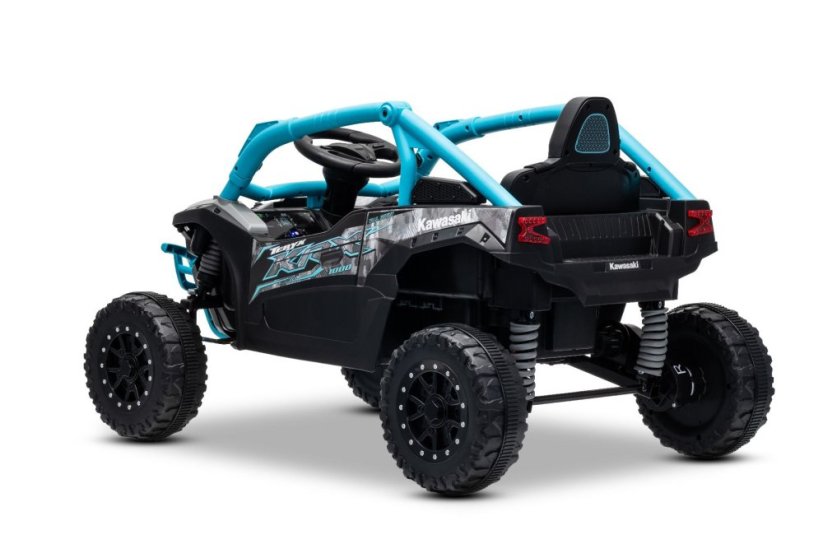 Elektrické autíčko Kawasaki TERYX KRX 1000 12V, modré, jednomiestne, odpružená zadná náprava, 2,4 Ghz diaľkové ovládanie, Lítiová batéria, 2 x 25W Motory, MP3 s USB/AUX