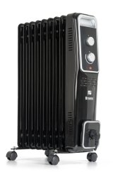 Olejový radiátor G21 Bromo čierny, 9 rebier, 2000 W