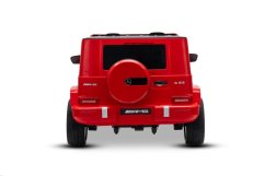 Beneo Mercedes-Benz G63 AMG 4x4 dvoumístný 24V, červený, MP3 přehrávač s USB/AUX a Bluetooth připojením, pohon 4x4, lithiová baterie , EVA kola s odpružením, koženková sedadla, dálkové ovládání