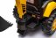 Beneo Licencovaný elektrický Bagr Caterpillar se svahovací i výkopovou lžící, Jednomístný, žlutý, USB vstupem na MP3 Přehrávači, Zadním pohonem s 2 x 30W Motory a Lithiovou baterií
