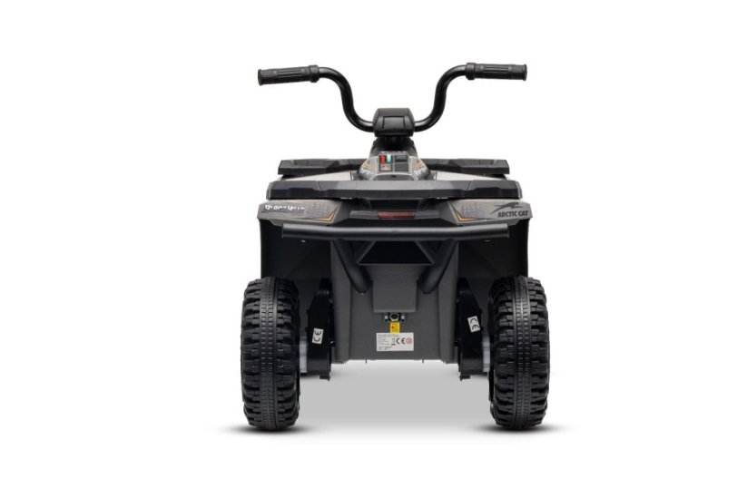 Elektrická čtyřkolka Beneo Arctic Cat 12V se zadním pohonem, šedá, LED světla, lithiová baterie, 2 x 25W motor, originální licence